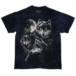 Vintage The Mountain 3 Wolf Moon T Shirt Size M